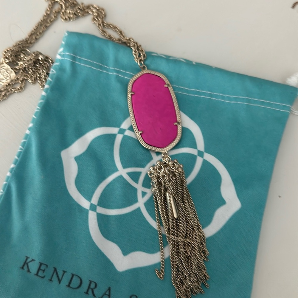 Kendra Scott Gold Magenta Rayne Necklace
